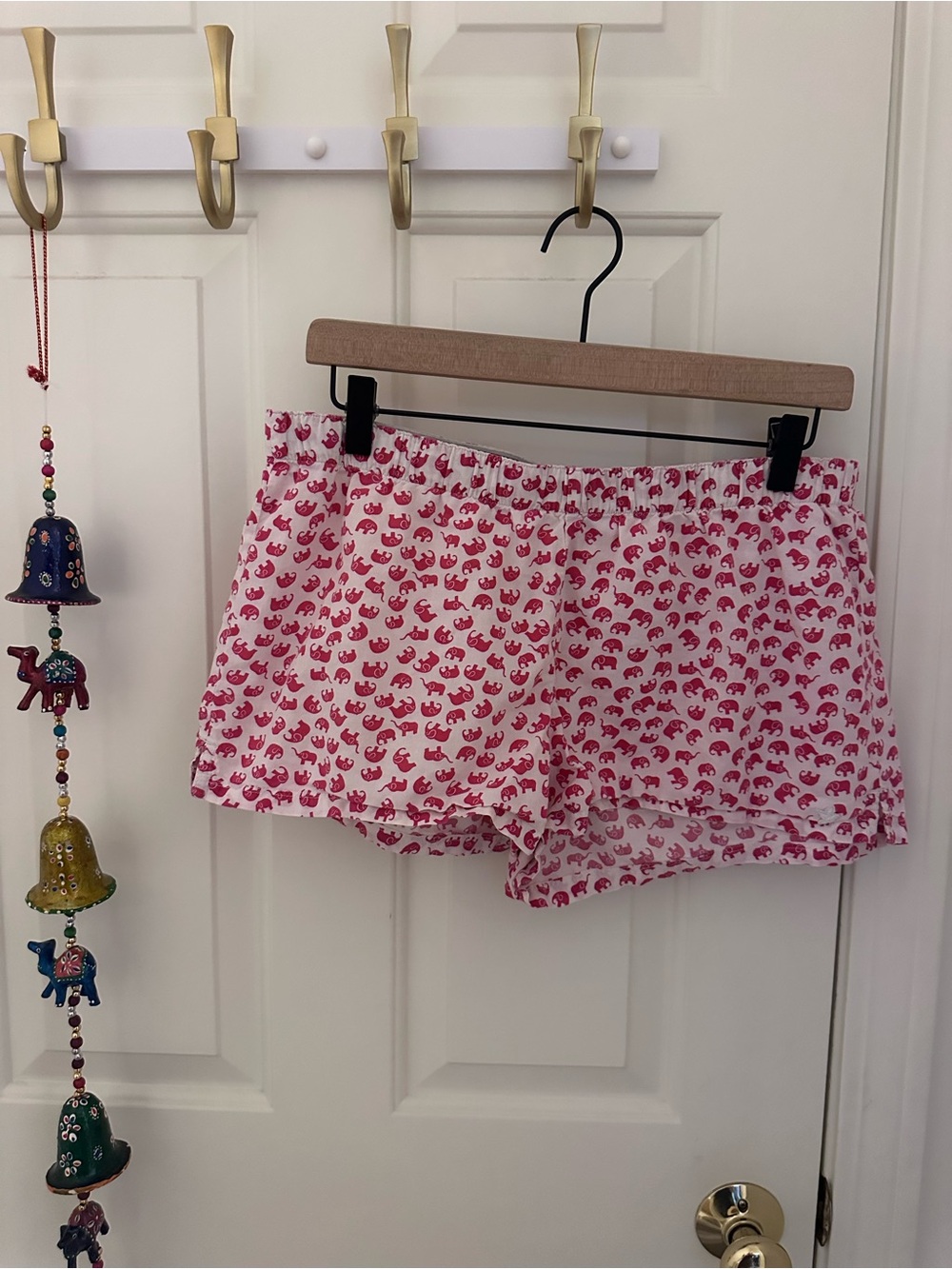 aerie Pink Elephant Pattern Athletic Shorts